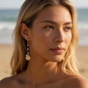 Beach Earrings for Women Tropical Jewelry Starfish Earrings Ocean Sea Jewelry Summer Vacation Accessories for Women