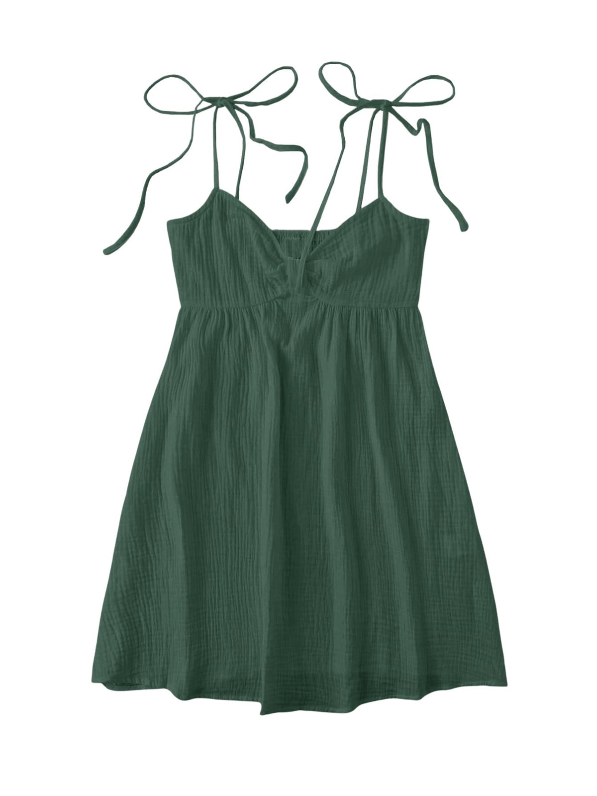 SOLY HUX Women's Summer Mini Sun Dress Cami Tie Shoulder Babydoll Dresses | A Line, Y2k, Cute, Casual, Babydoll Dresses