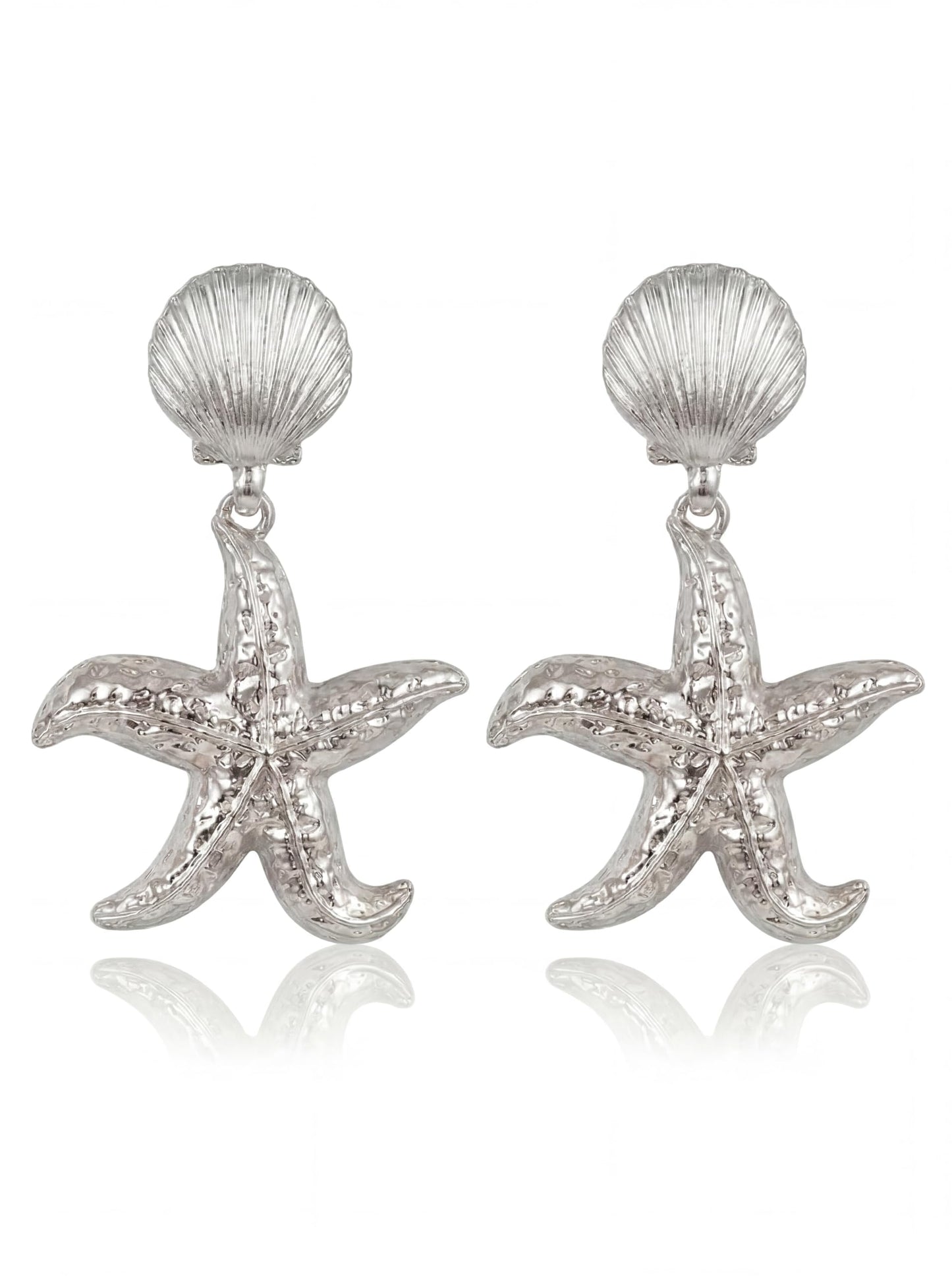 Chunky Gold Earrings for Women Trendy Statement Starfish Earrings | Hypoallergenic Earrings,Waterproof Earrings,Gold Earrings for Sensitive Ears Women,Dangle Earrings,Beach Earrings for Women