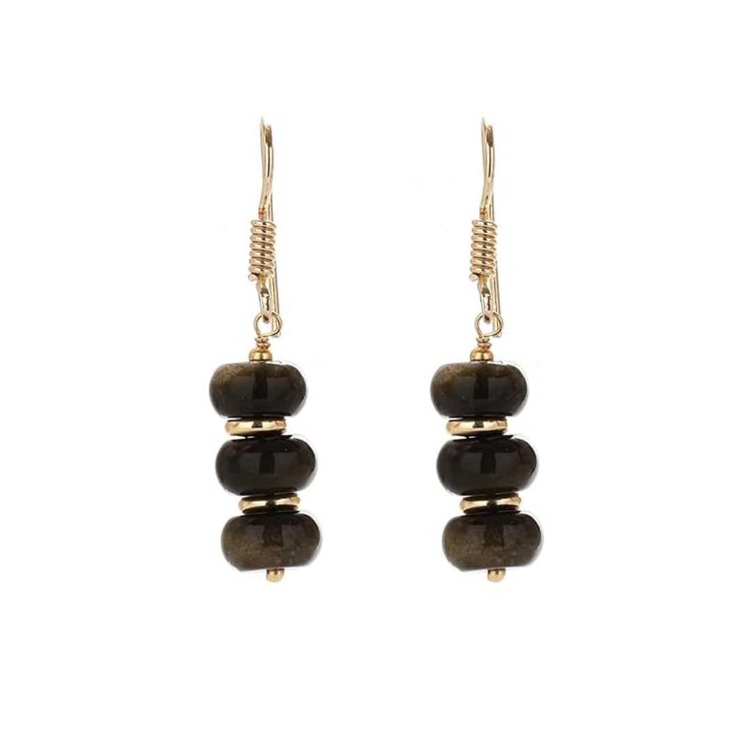 Gempires Beaded Gemstone Dangle Earrings for Women, Boho Gold Birthstone | 20+ natural stones & birthstones | Hypoallergenic gold-plated brass | Lightweight handmade boho drops