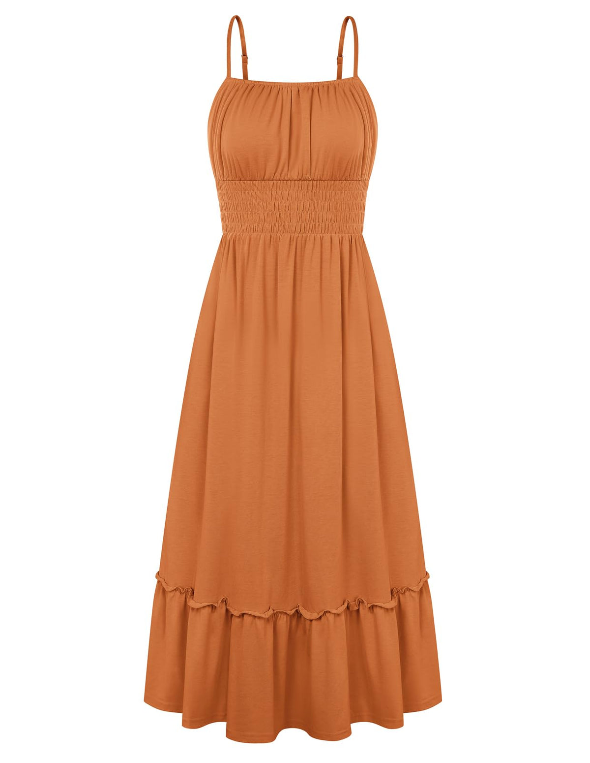 GRACE KARIN Women's Summer Maxi Dresses 2026 Beach Vacation Dress | Casual, Smocked Waist, Spaghetti Strap, Sleeveless, Boho Sundress With Pockets, Trendy Fashion Outfits