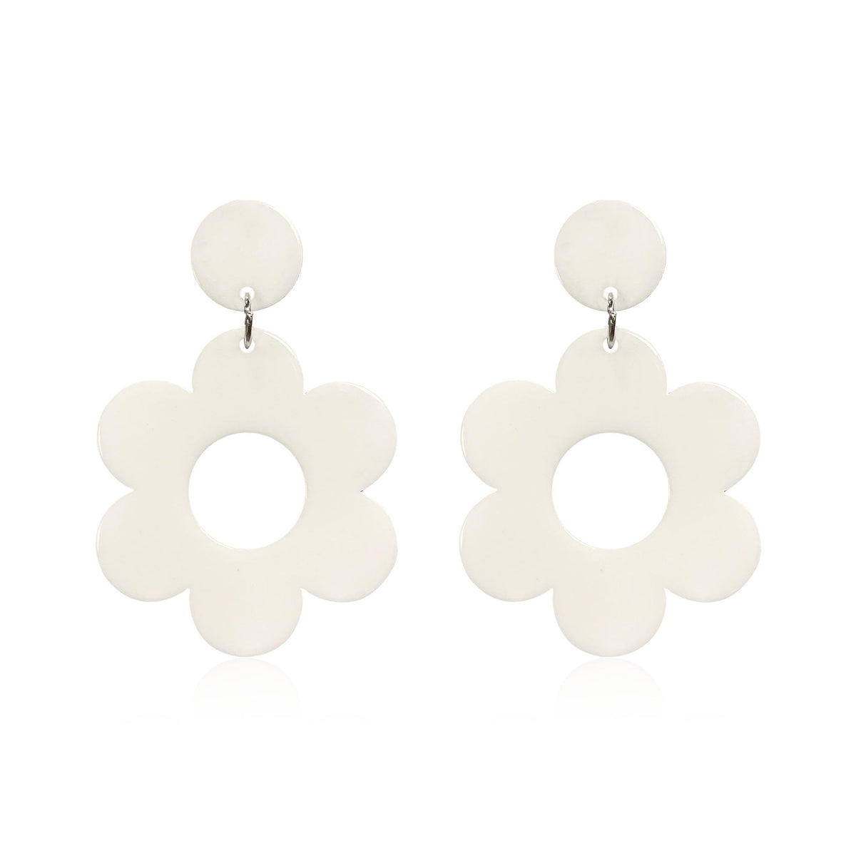 YUNXI Acrylic Flower Earrings Daisy Drop Dangle For Women Y2k Resin Floral Studs 60/70s Retro Flowers Earrings