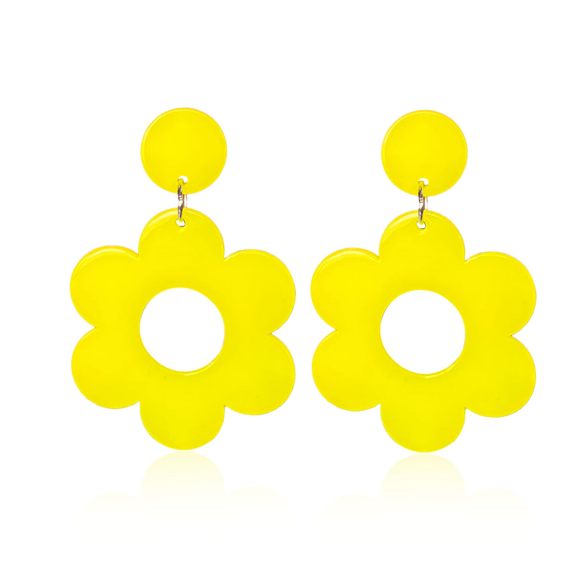 YUNXI Acrylic Flower Earrings Daisy Drop Dangle For Women Y2k Resin Floral Studs 60/70s Retro Flowers Earrings