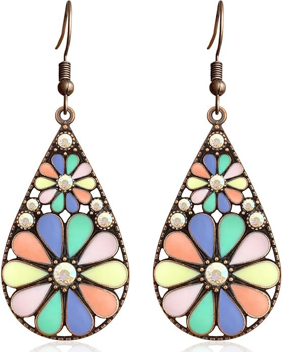 Silver/Gold Boho Dangle Statement Earrings for Women Trendy,Handmade Vintage Dainty Cute Long Drop Summer Earrings,fashion Accessories Jewelry Gifts