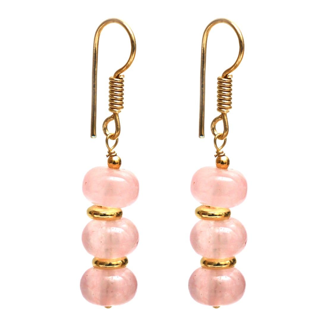 Gempires Beaded Gemstone Dangle Earrings for Women, Boho Gold Birthstone | 20+ natural stones & birthstones | Hypoallergenic gold-plated brass | Lightweight handmade boho drops