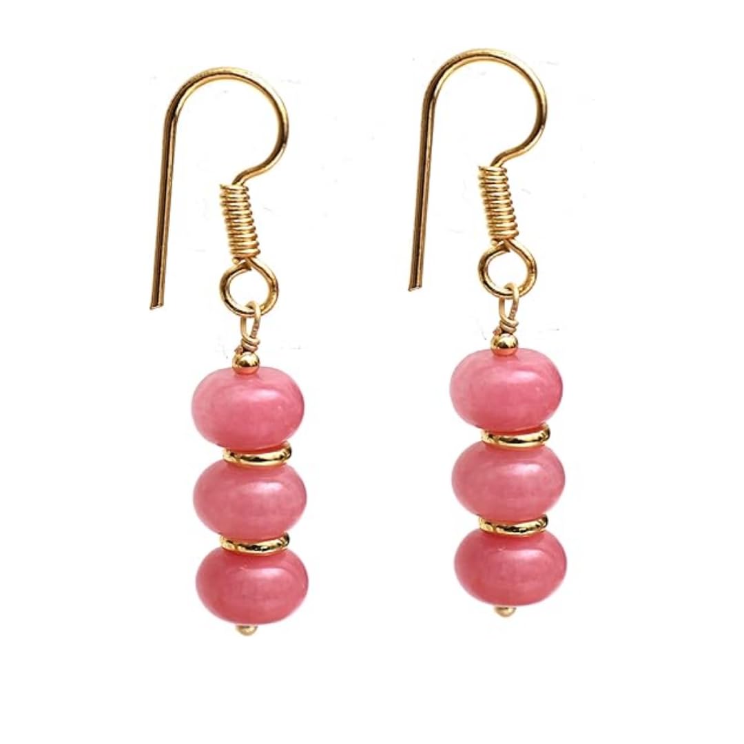 Gempires Beaded Gemstone Dangle Earrings for Women, Boho Gold Birthstone | 20+ natural stones & birthstones | Hypoallergenic gold-plated brass | Lightweight handmade boho drops