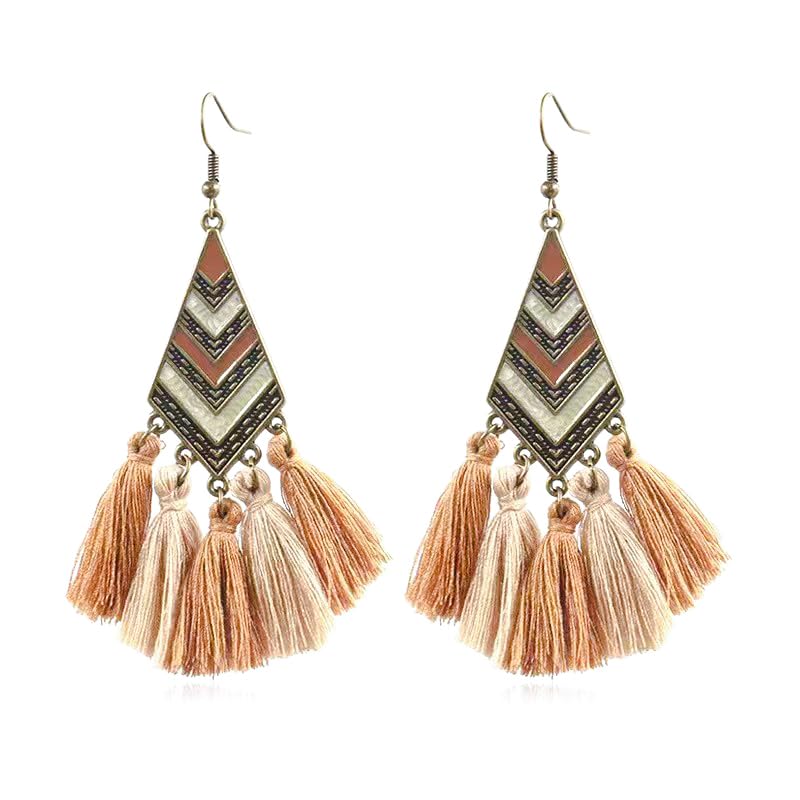 Silver/Gold Boho Dangle Statement Earrings for Women Trendy,Handmade Vintage Dainty Cute Long Drop Summer Earrings,fashion Accessories Jewelry Gifts