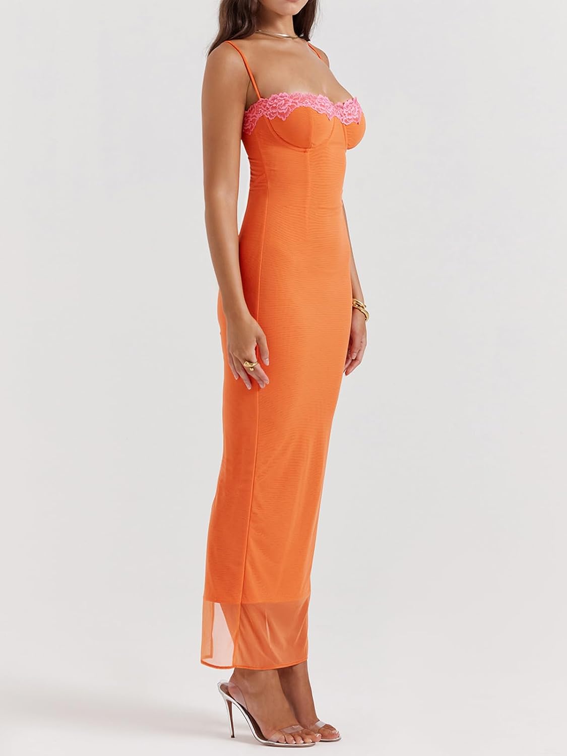 Zebaexf Women Slip Maxi Dress Sleeveless Backless Bodycon Party | Soft stretch fabric, open-back straps, slim bodycon shape, party, prom, vacation and cocktail looks