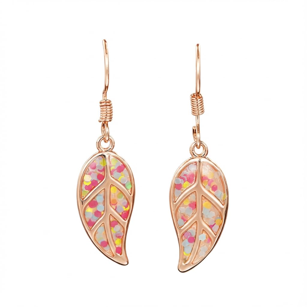 Leaf Dangle Earrings for Women, Boho Tropical Dangling Jewelry, Summer Earring Accessory, Birthday Gift for Her