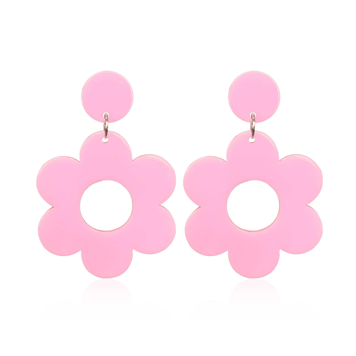 YUNXI Acrylic Flower Earrings Daisy Drop Dangle For Women Y2k Resin Floral Studs 60/70s Retro Flowers Earrings