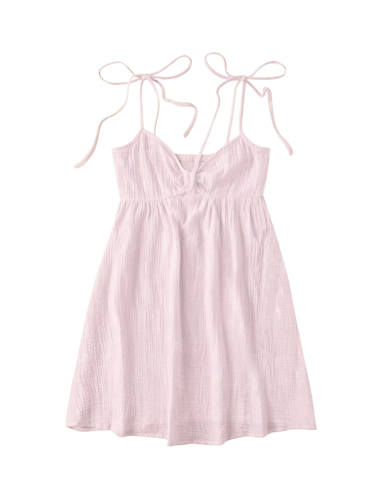 SOLY HUX Women's Summer Mini Sun Dress Cami Tie Shoulder Babydoll Dresses | A Line, Y2k, Cute, Casual, Babydoll Dresses