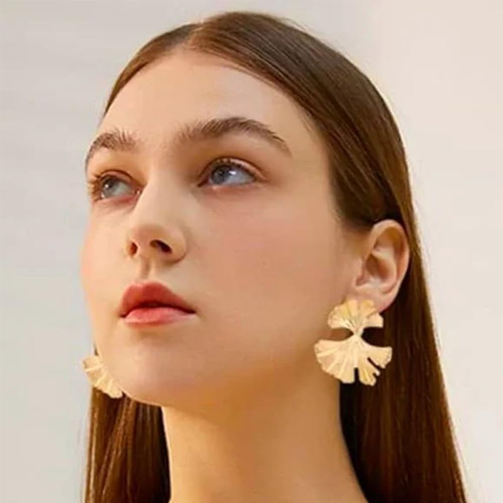 Statement Earrings for Women Rattan Earrings Big Gold Geometric Drop Dangle Earrings Set Beach Essentials Hypoallergenic for Sensitive Ears