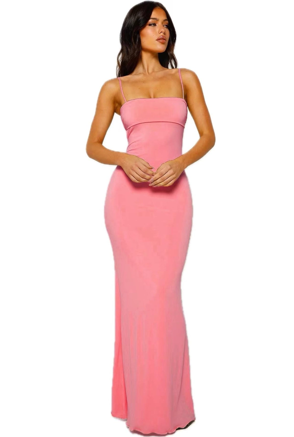 VANCOL Women's Cutout Backless Maxi Dress Sexy Sleeveless Tight Slip Spaghetti Strap Long Dresses