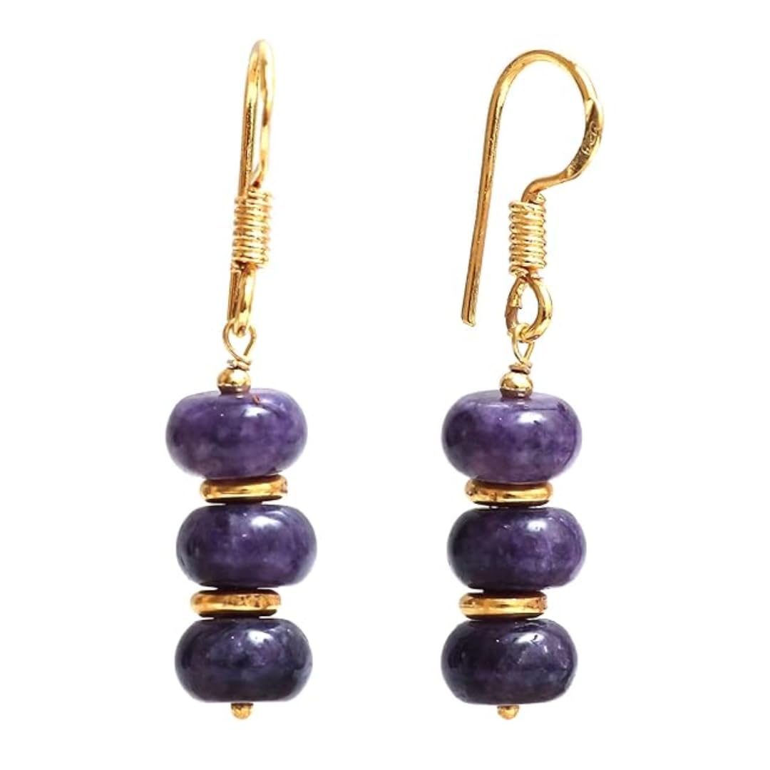 Gempires Beaded Gemstone Dangle Earrings for Women, Boho Gold Birthstone | 20+ natural stones & birthstones | Hypoallergenic gold-plated brass | Lightweight handmade boho drops