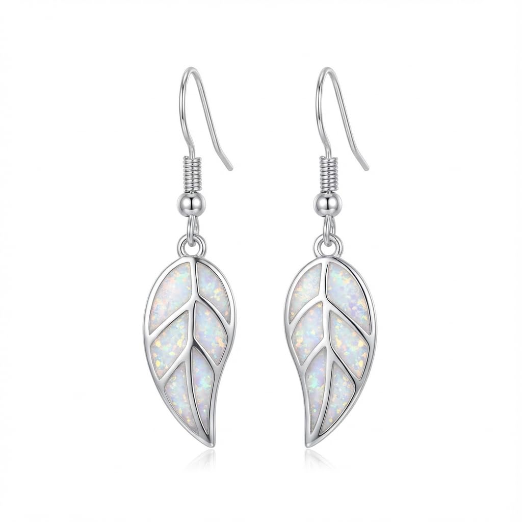 Leaf Dangle Earrings for Women, Boho Tropical Dangling Jewelry, Summer Earring Accessory, Birthday Gift for Her