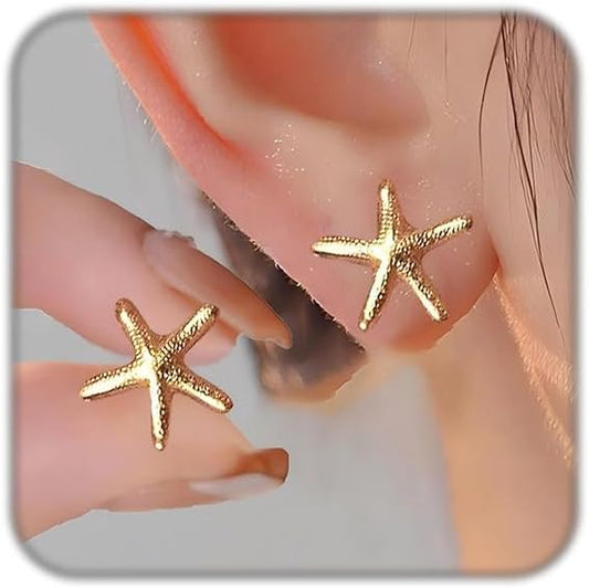 Starfish Earrings for Women Trendy Shell Earrings for Beach Vacation Outfits Summer Jewelry