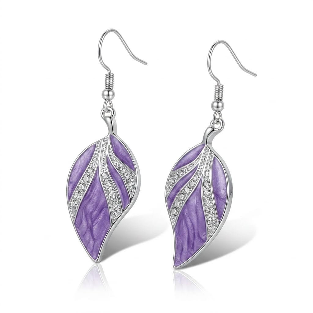Leaf Dangle Earrings for Women, Boho Tropical Dangling Jewelry, Summer Earring Accessory, Birthday Gift for Her