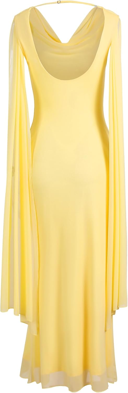 Parthea Women's Summer Formal Wedding Guest Dresses | Sleeveless Backless Maxi Bodycon Dress Long Elegant Evening Party Cocktail Grown