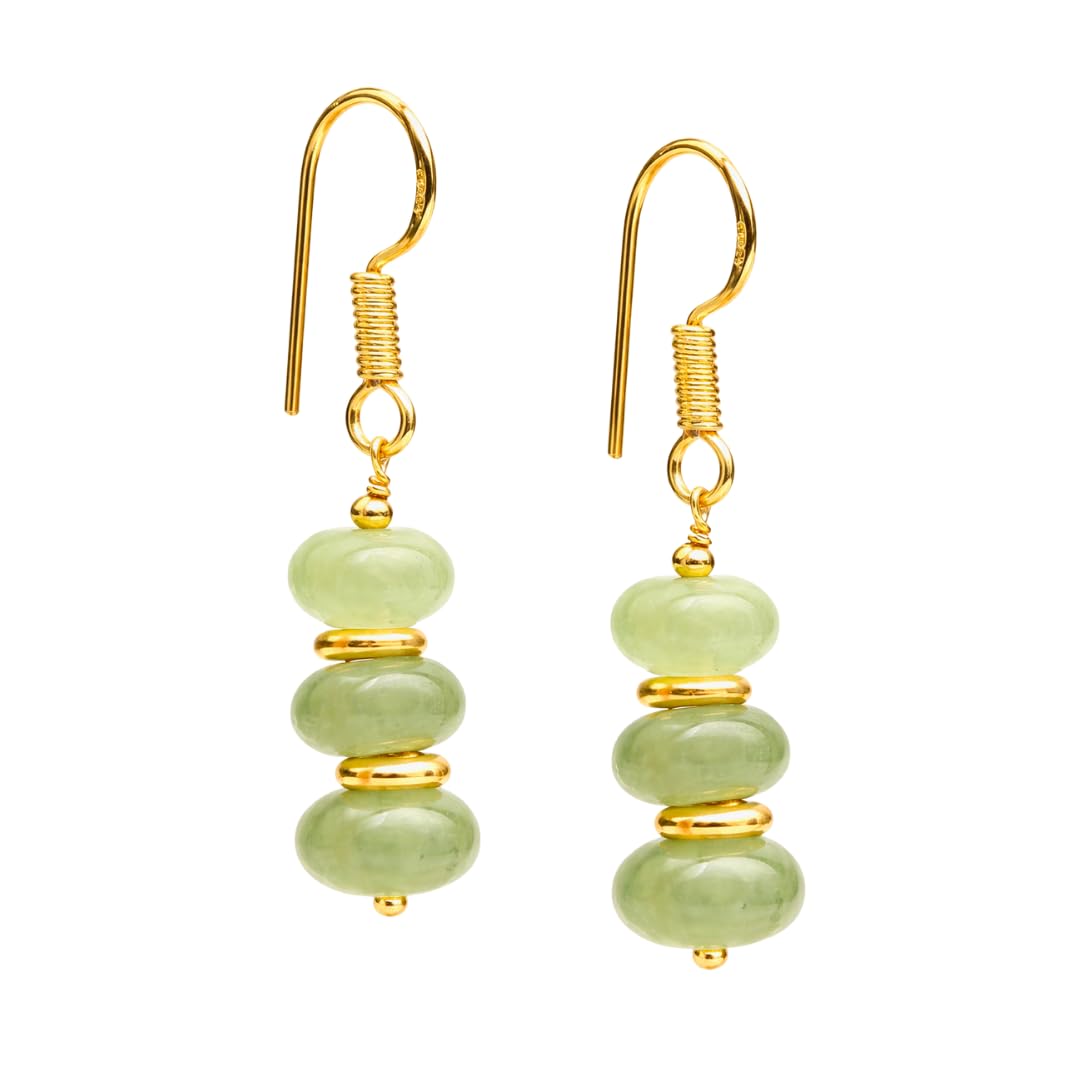 Gempires Beaded Gemstone Dangle Earrings for Women, Boho Gold Birthstone | 20+ natural stones & birthstones | Hypoallergenic gold-plated brass | Lightweight handmade boho drops