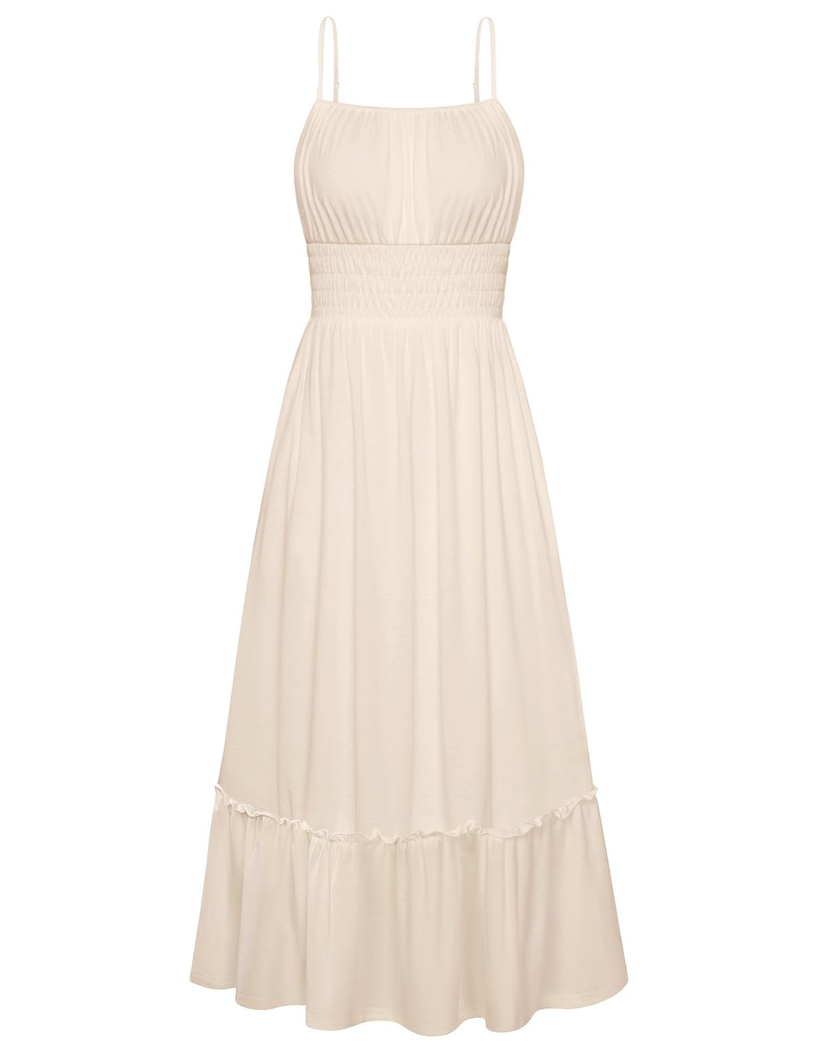 GRACE KARIN Women's Summer Maxi Dresses 2026 Beach Vacation Dress | Casual, Smocked Waist, Spaghetti Strap, Sleeveless, Boho Sundress With Pockets, Trendy Fashion Outfits