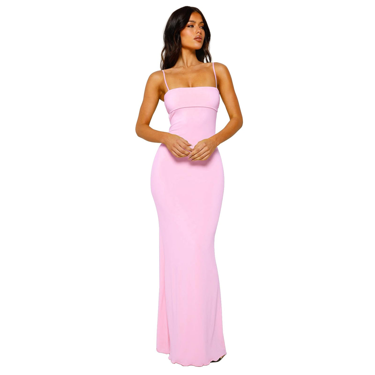 VANCOL Women's Cutout Backless Maxi Dress Sexy Sleeveless Tight Slip Spaghetti Strap Long Dresses