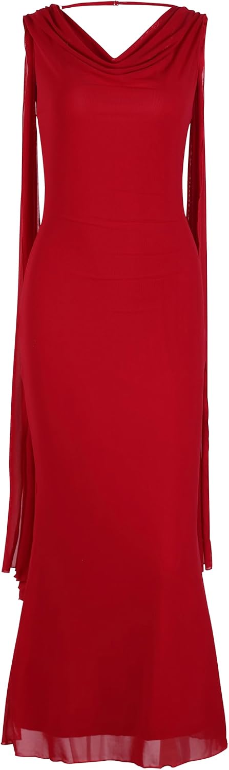 Parthea Women's Summer Formal Wedding Guest Dresses | Sleeveless Backless Maxi Bodycon Dress Long Elegant Evening Party Cocktail Grown