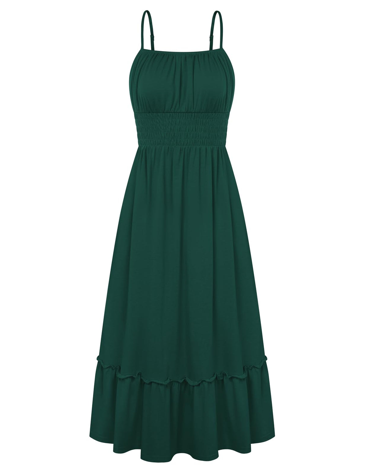 GRACE KARIN Women's Summer Maxi Dresses 2026 Beach Vacation Dress | Casual, Smocked Waist, Spaghetti Strap, Sleeveless, Boho Sundress With Pockets, Trendy Fashion Outfits