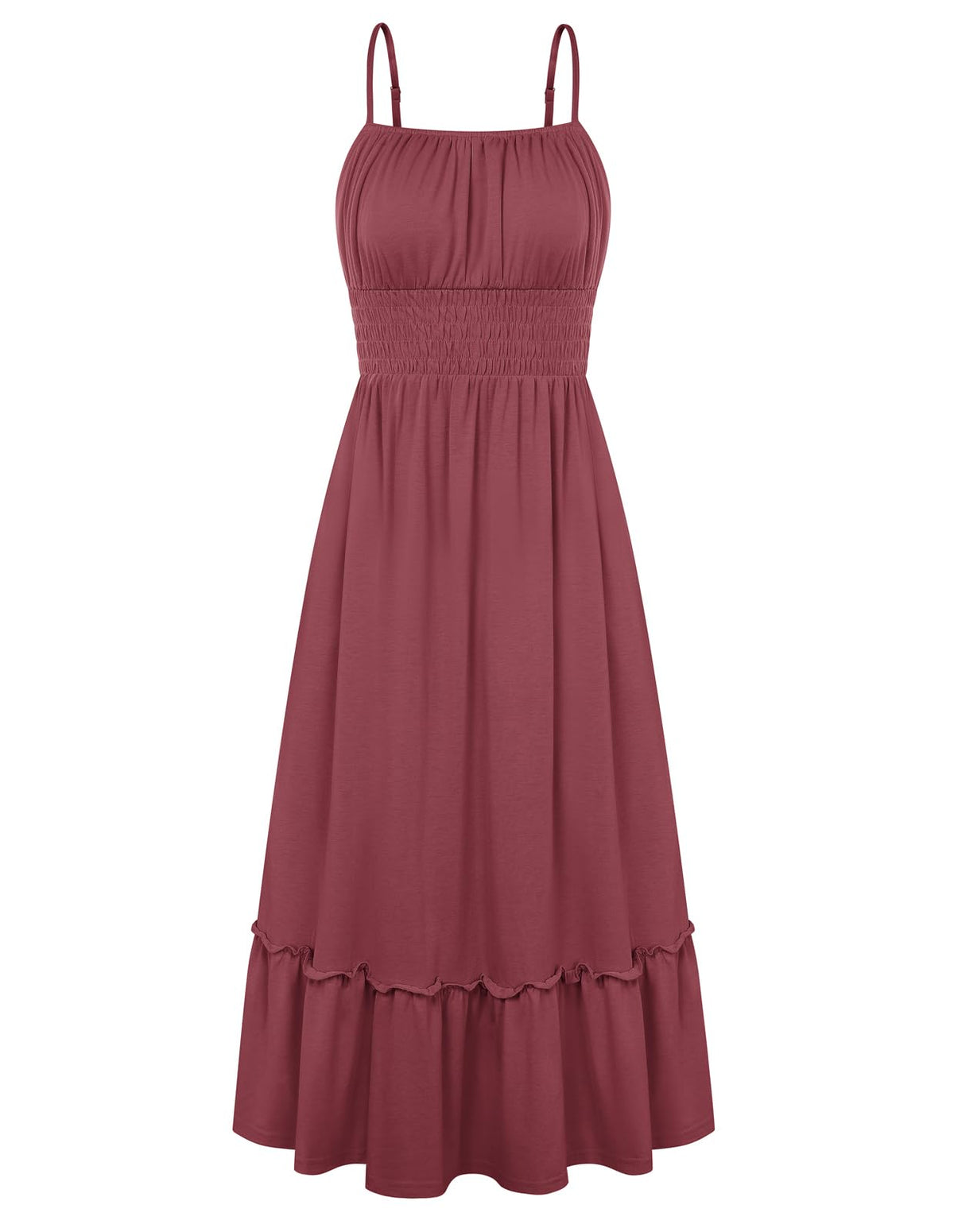 GRACE KARIN Women's Summer Maxi Dresses 2026 Beach Vacation Dress | Casual, Smocked Waist, Spaghetti Strap, Sleeveless, Boho Sundress With Pockets, Trendy Fashion Outfits