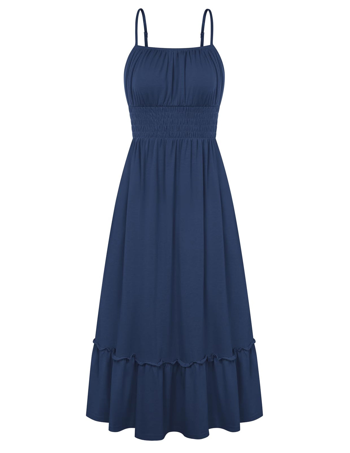 GRACE KARIN Women's Summer Maxi Dresses 2026 Beach Vacation Dress | Casual, Smocked Waist, Spaghetti Strap, Sleeveless, Boho Sundress With Pockets, Trendy Fashion Outfits