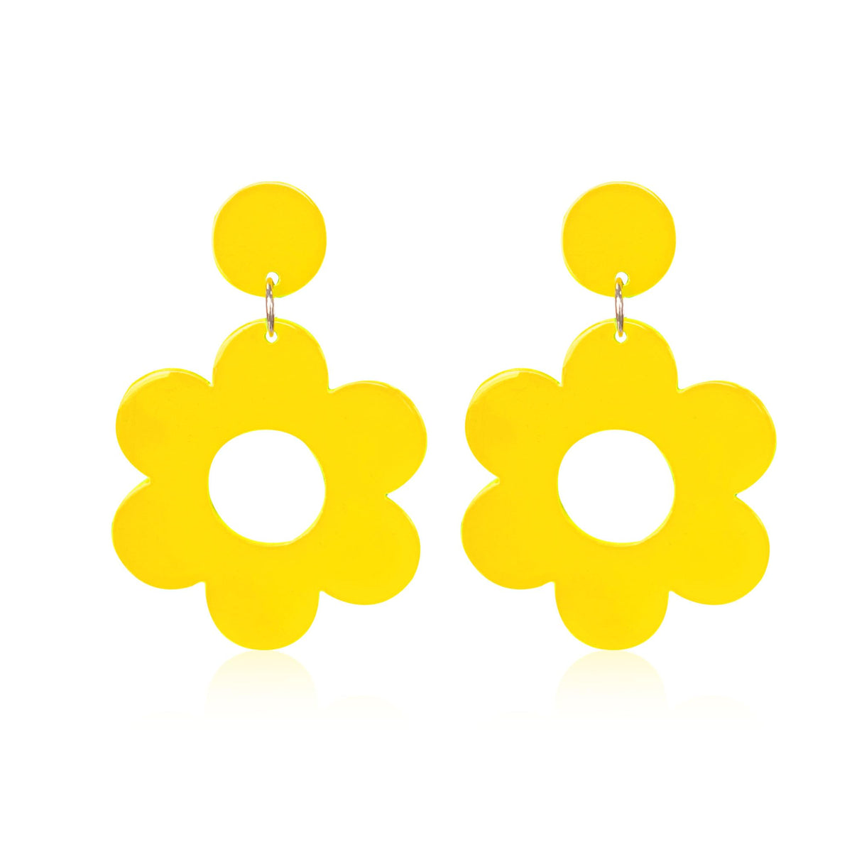 YUNXI Acrylic Flower Earrings Daisy Drop Dangle For Women Y2k Resin Floral Studs 60/70s Retro Flowers Earrings