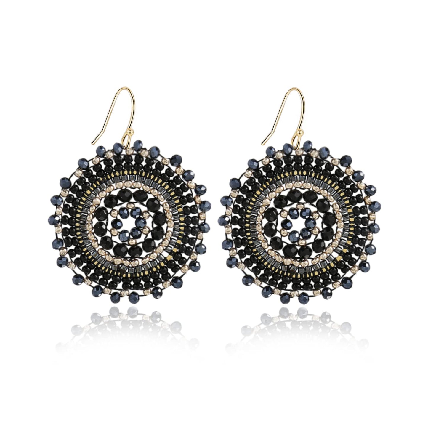 Colorful Summer Beaded Earrings For Women Crystals Glass Bead Dangle Drop Bohemia Earrings Statement Earrings For Women