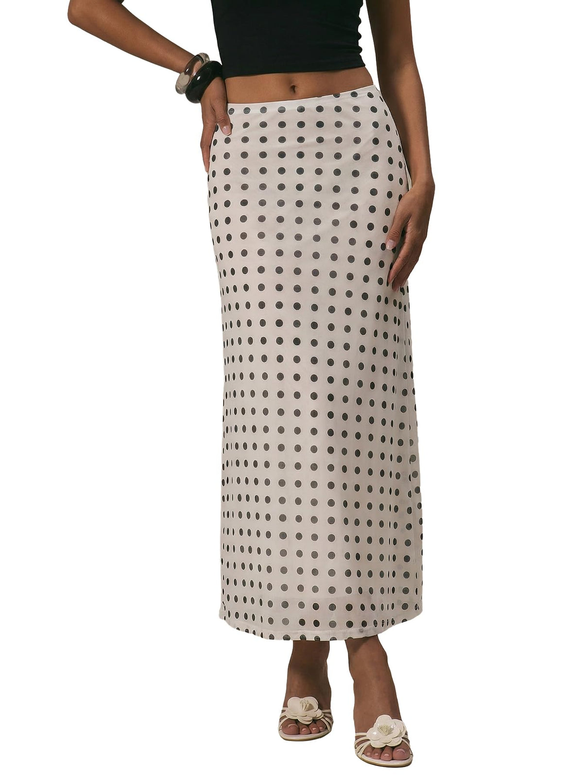 MakeMeChic Women's Long Maxi Skirt Beach Sheer Mesh Skirt | Flowy Skirt, Long Skirt, Beach Skirt, Floral Skirt, Brunch Outfits, Date Night Outfits
