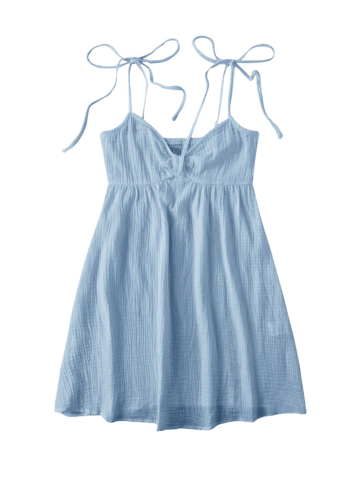 SOLY HUX Women's Summer Mini Sun Dress Cami Tie Shoulder Babydoll Dresses | A Line, Y2k, Cute, Casual, Babydoll Dresses