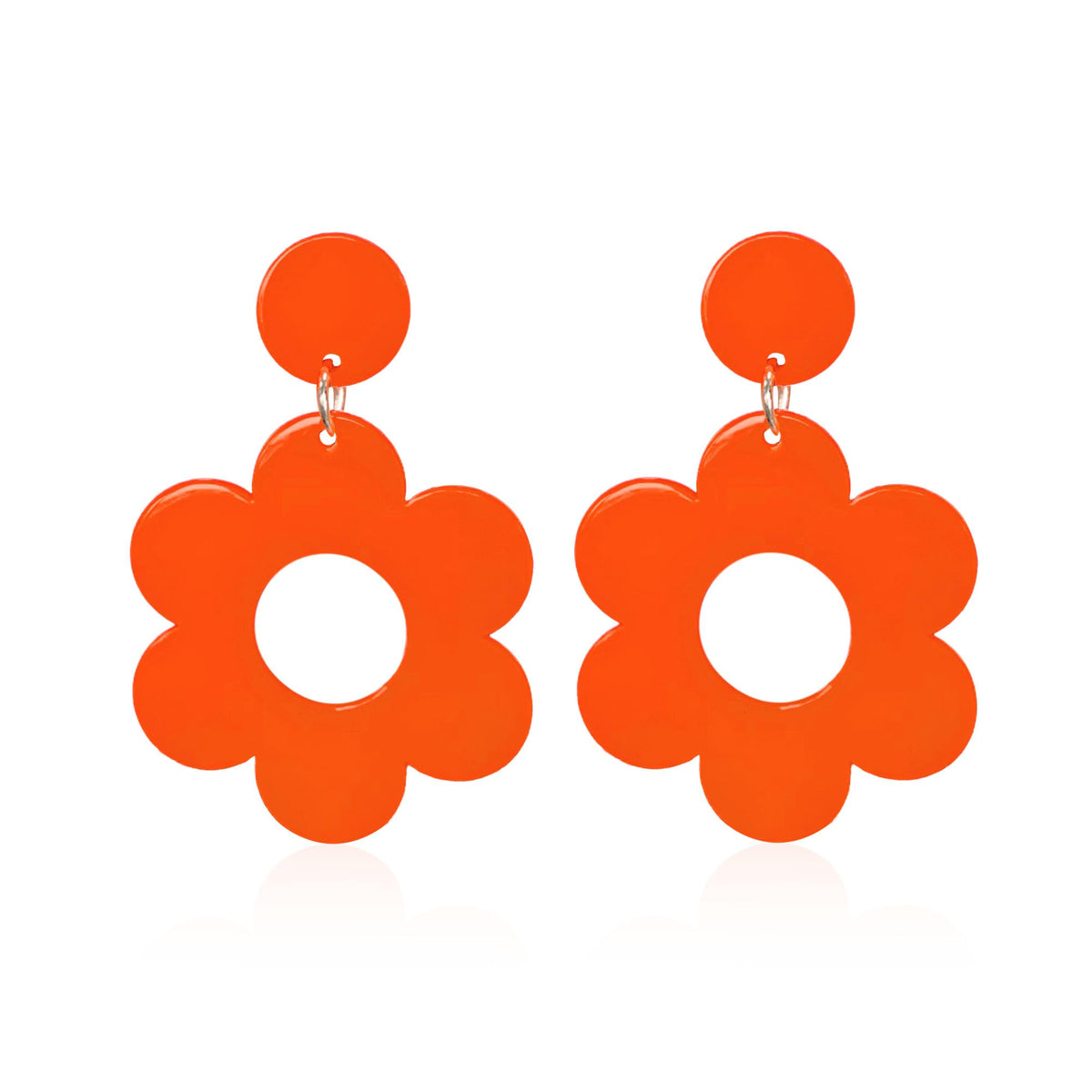 YUNXI Acrylic Flower Earrings Daisy Drop Dangle For Women Y2k Resin Floral Studs 60/70s Retro Flowers Earrings