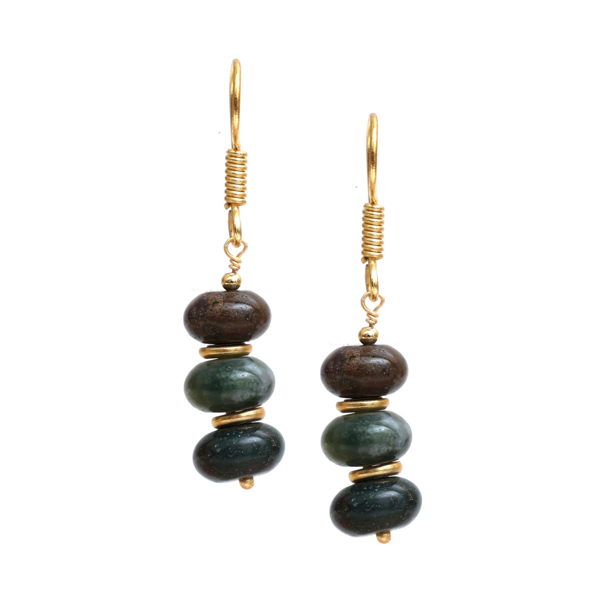 Gempires Beaded Gemstone Dangle Earrings for Women, Boho Gold Birthstone | 20+ natural stones & birthstones | Hypoallergenic gold-plated brass | Lightweight handmade boho drops