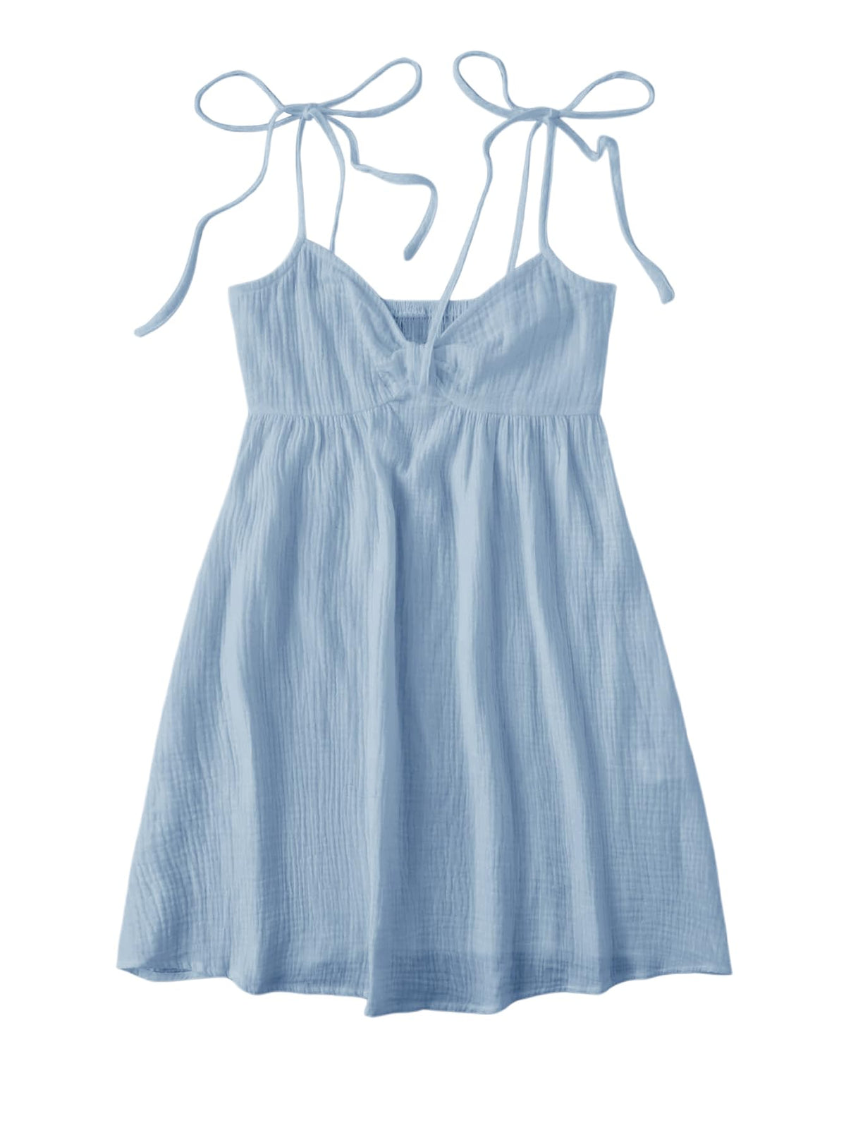 SOLY HUX Women's Summer Mini Sun Dress Cami Tie Shoulder Babydoll Dresses | A Line, Y2k, Cute, Casual, Babydoll Dresses