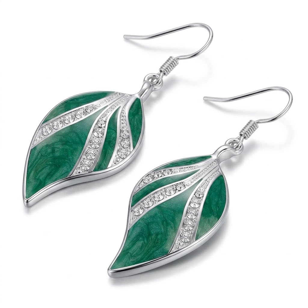 Leaf Dangle Earrings for Women, Boho Tropical Dangling Jewelry, Summer Earring Accessory, Birthday Gift for Her