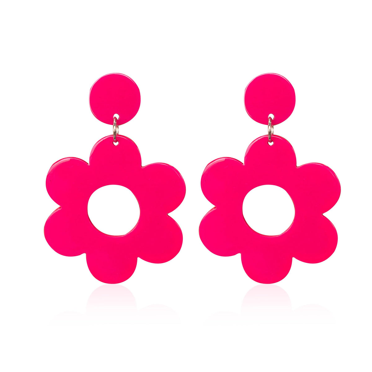 YUNXI Acrylic Flower Earrings Daisy Drop Dangle For Women Y2k Resin Floral Studs 60/70s Retro Flowers Earrings