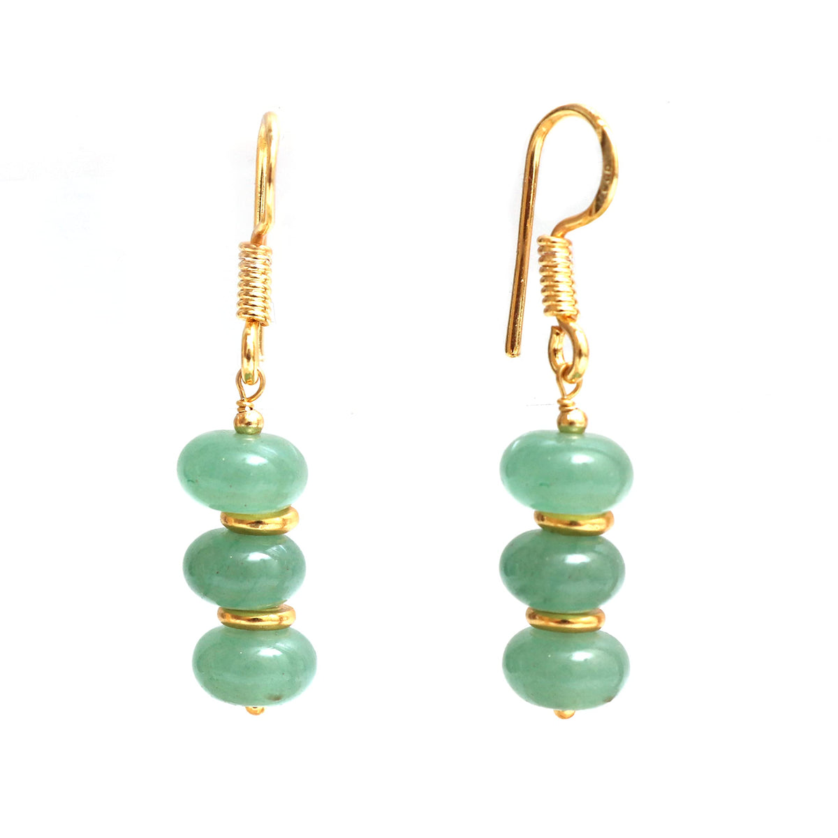 Gempires Beaded Gemstone Dangle Earrings for Women, Boho Gold Birthstone | 20+ natural stones & birthstones | Hypoallergenic gold-plated brass | Lightweight handmade boho drops
