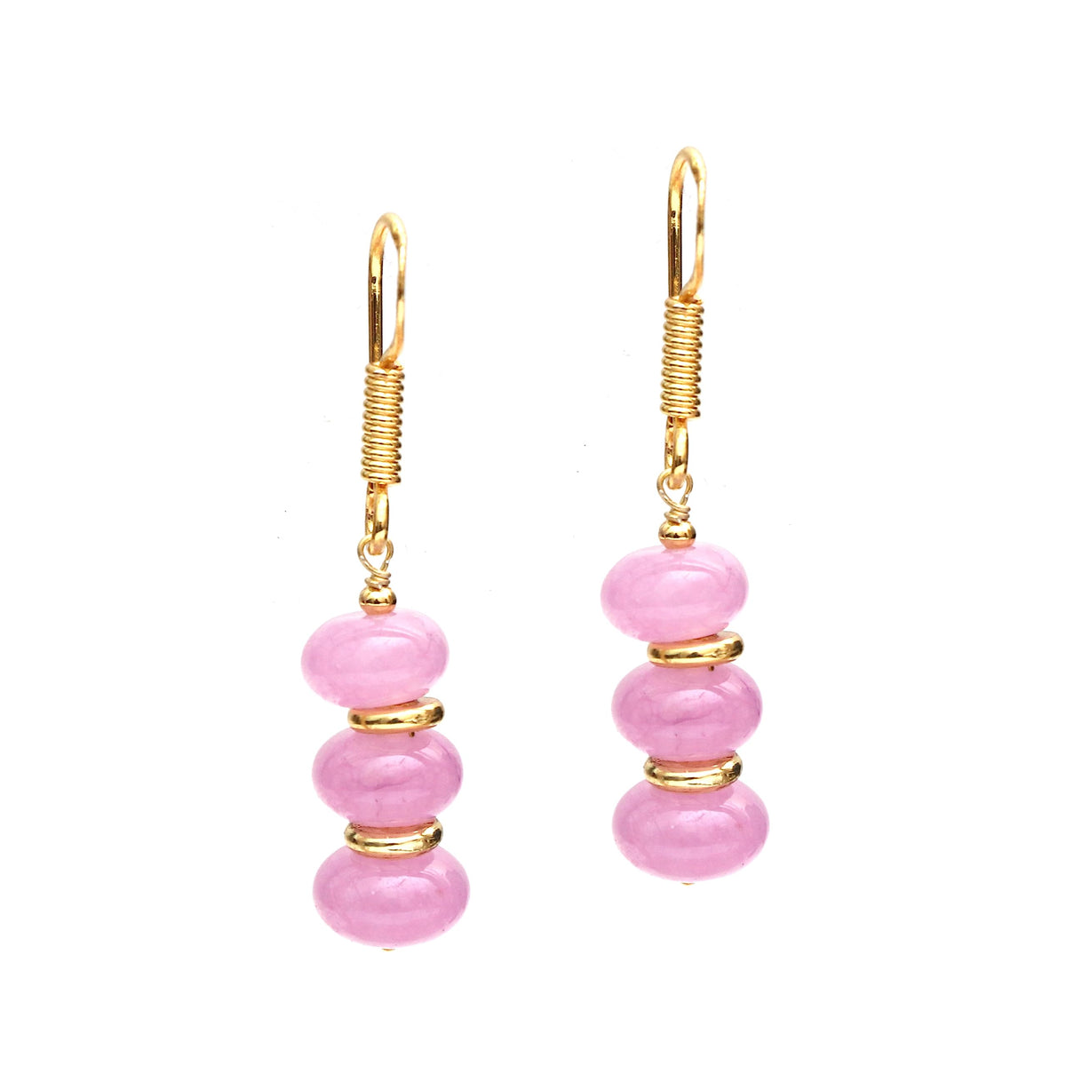 Gempires Beaded Gemstone Dangle Earrings for Women, Boho Gold Birthstone | 20+ natural stones & birthstones | Hypoallergenic gold-plated brass | Lightweight handmade boho drops