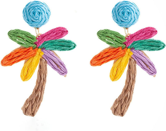 Colorful Asymmetrical Earring Candy Color Earrings Statement Dangle Fun Earring Long Aesthetic Acrylic Jewelry for Women