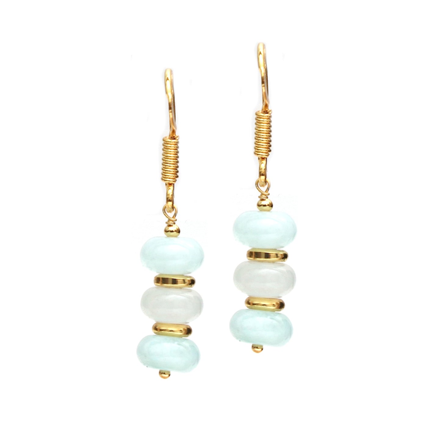 Gempires Beaded Gemstone Dangle Earrings for Women, Boho Gold Birthstone | 20+ natural stones & birthstones | Hypoallergenic gold-plated brass | Lightweight handmade boho drops