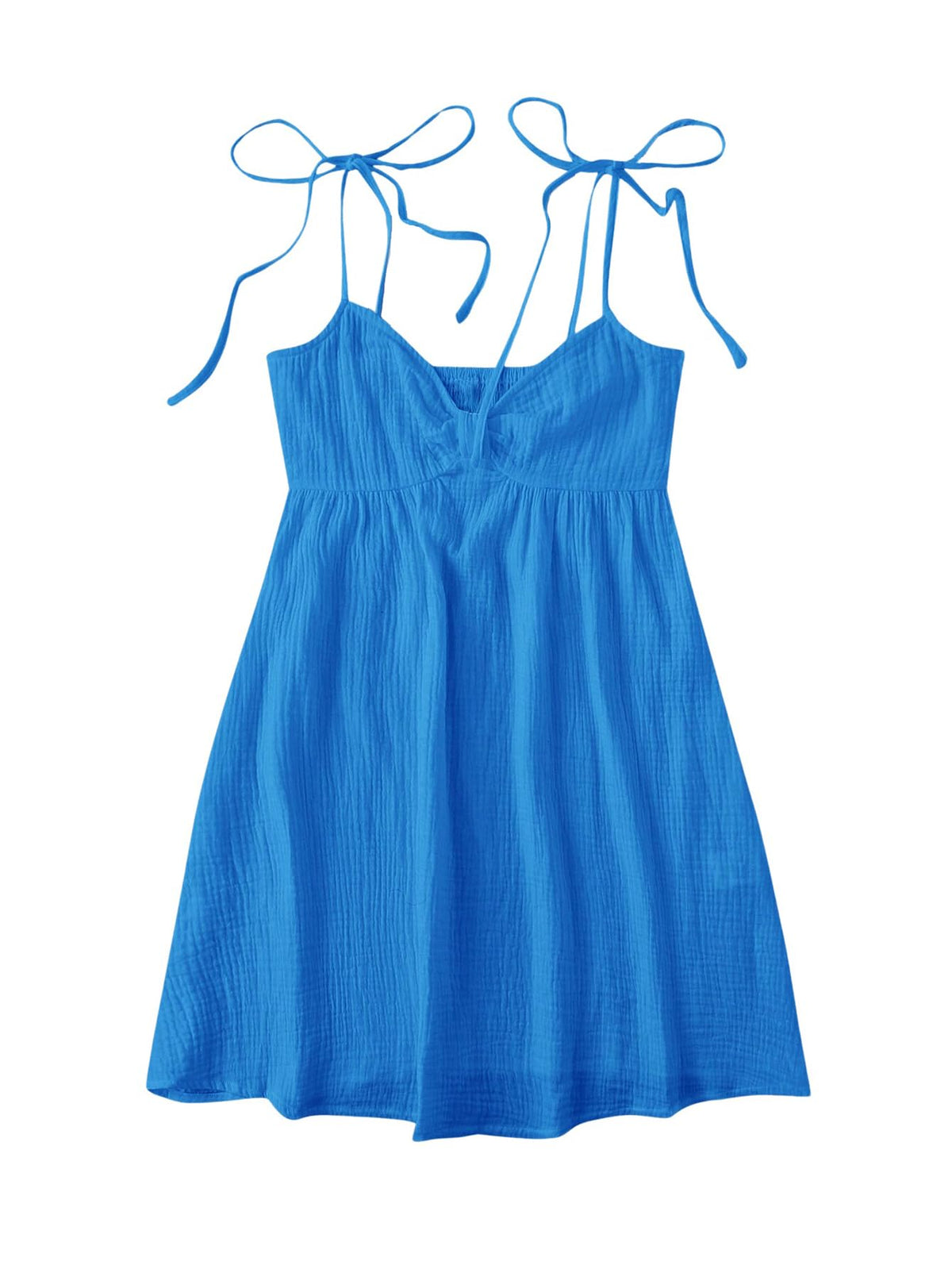 SOLY HUX Women's Summer Mini Sun Dress Cami Tie Shoulder Babydoll Dresses | A Line, Y2k, Cute, Casual, Babydoll Dresses