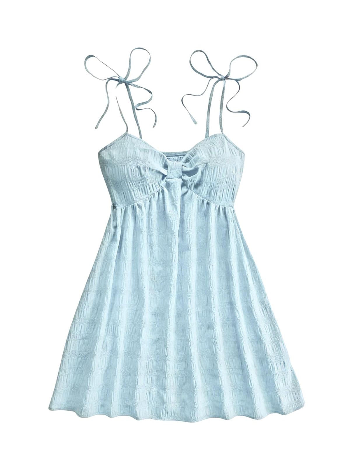 SOLY HUX Women's Summer Mini Sun Dress Cami Tie Shoulder Babydoll Dresses | A Line, Y2k, Cute, Casual, Babydoll Dresses