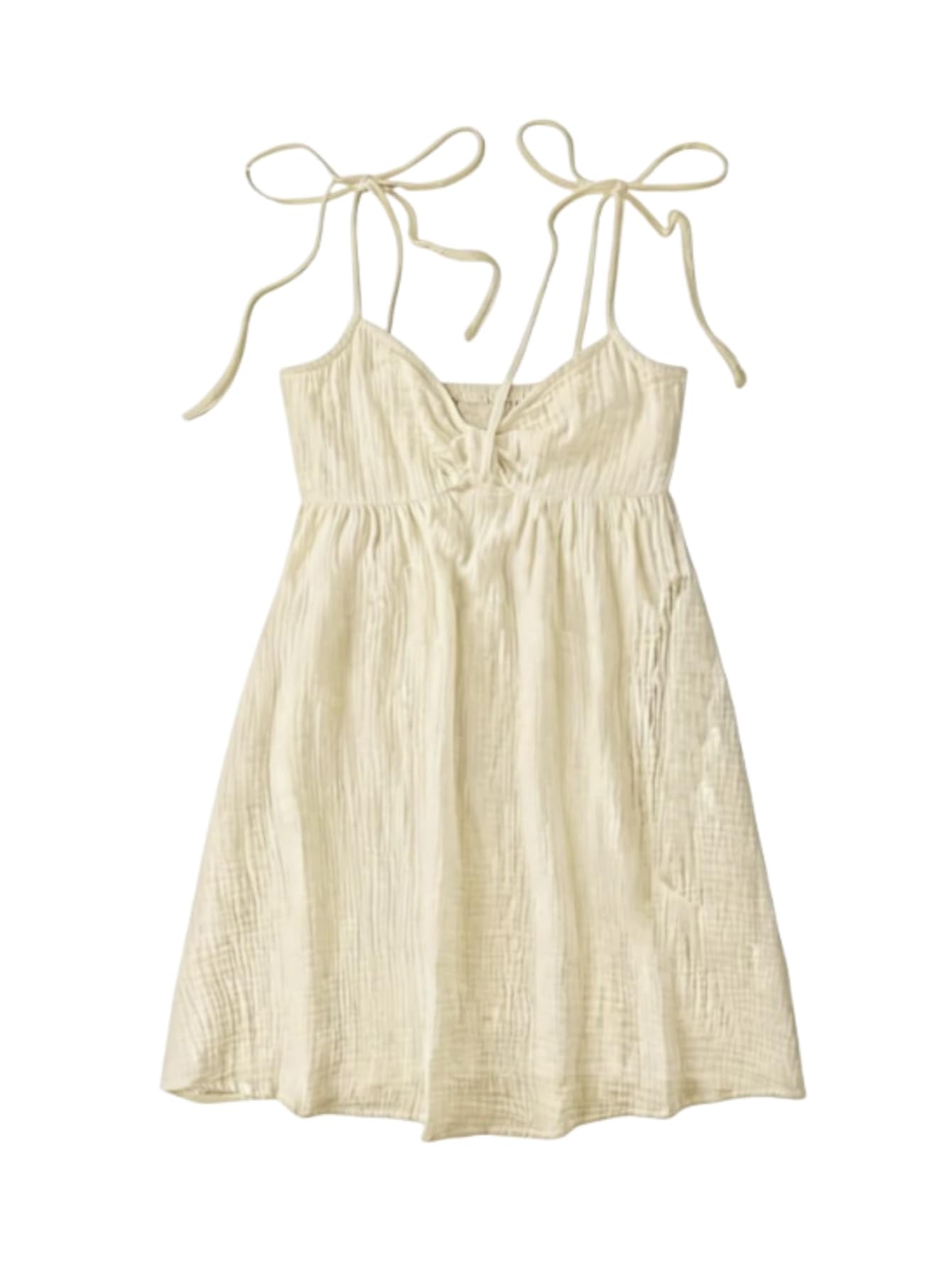 SOLY HUX Women's Summer Mini Sun Dress Cami Tie Shoulder Babydoll Dresses | A Line, Y2k, Cute, Casual, Babydoll Dresses