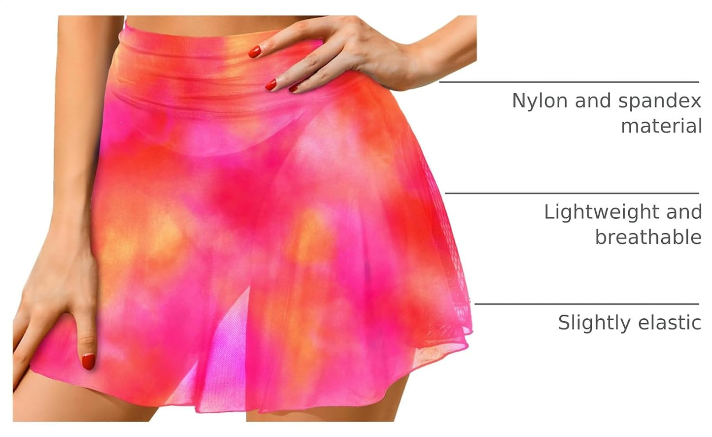 Pinup Fashion Sheer Mesh Cover Up Skirt Bikini Swimwear Women | See through Sexy cover up skirt, high waisted, soft sheer fabric for beach, pool party, bikini