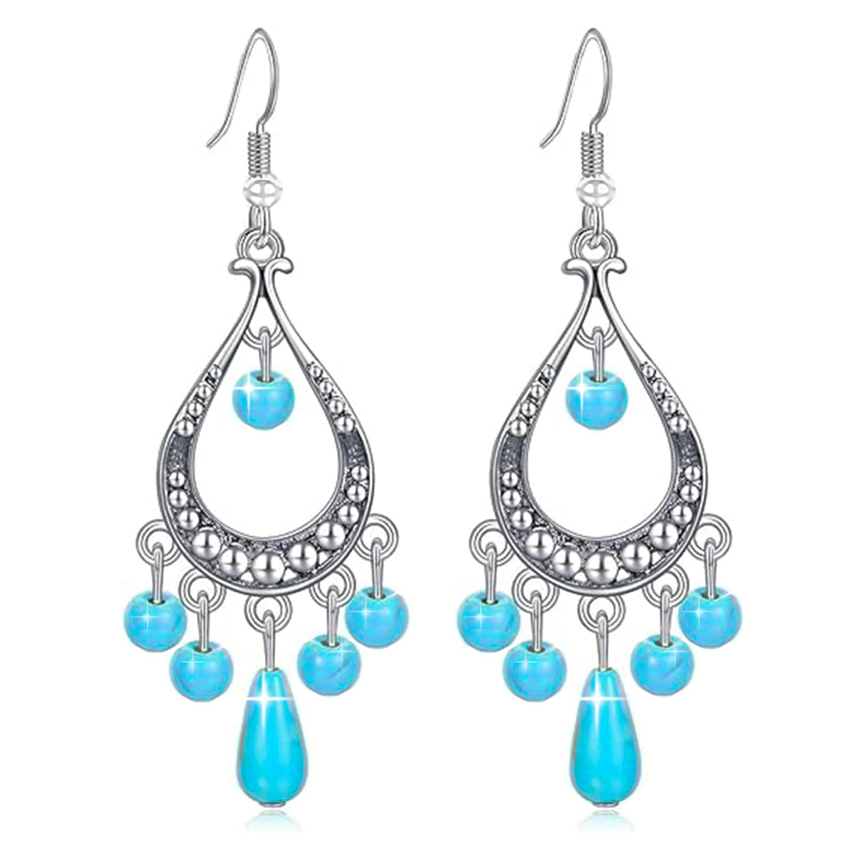 Silver/Gold Boho Dangle Statement Earrings for Women Trendy,Handmade Vintage Dainty Cute Long Drop Summer Earrings,fashion Accessories Jewelry Gifts
