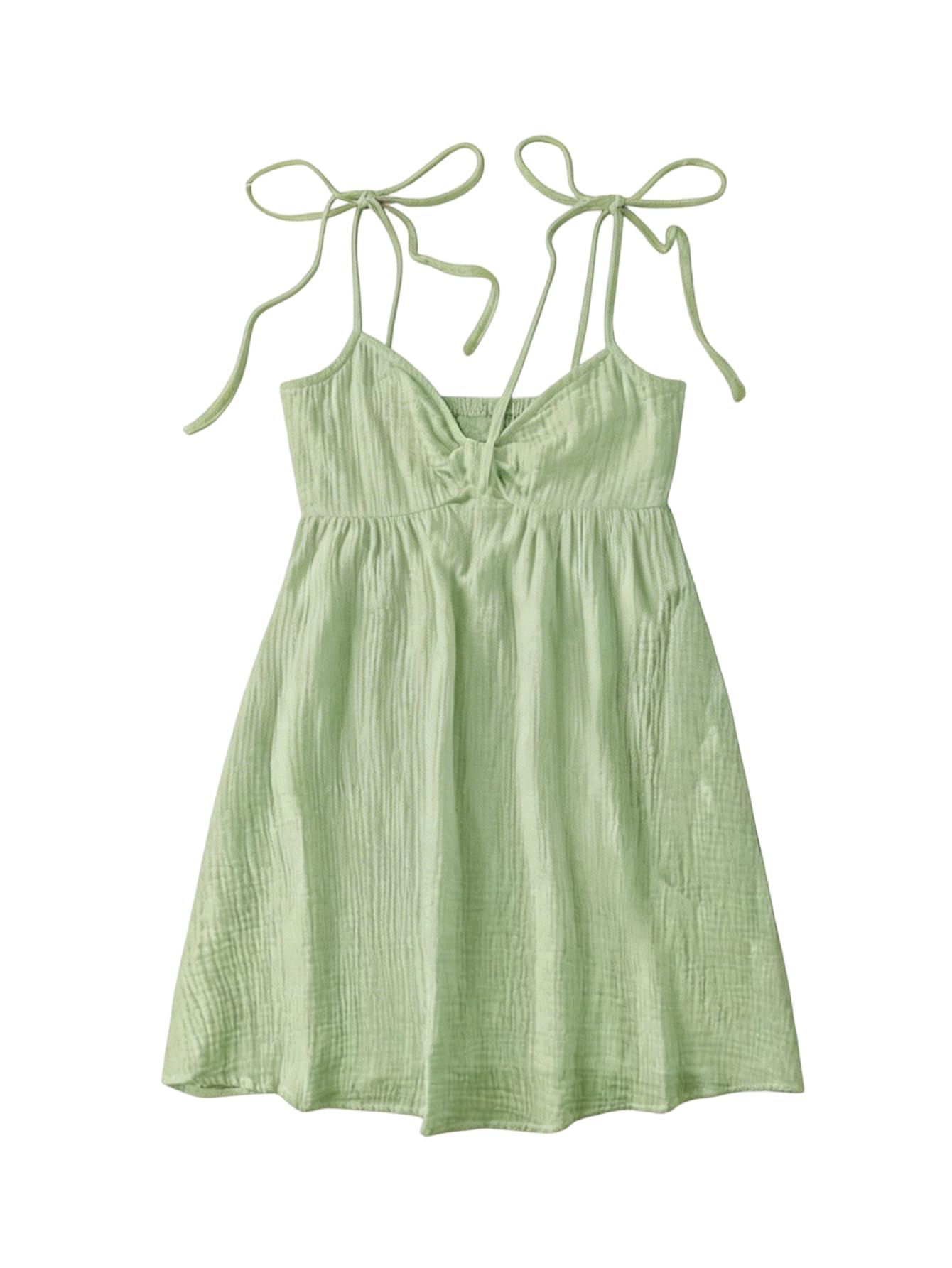 SOLY HUX Women's Summer Mini Sun Dress Cami Tie Shoulder Babydoll Dresses | A Line, Y2k, Cute, Casual, Babydoll Dresses