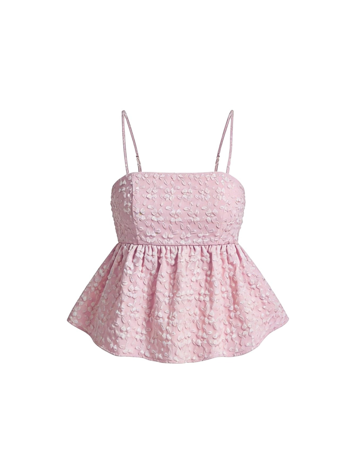 SOLY HUX Summer Babydoll Top for Women Y2k Peplum Cami Crop Tank Tops | Cute, Going Out Outfits, Flowy, Ruffle, Spaghetti Strap