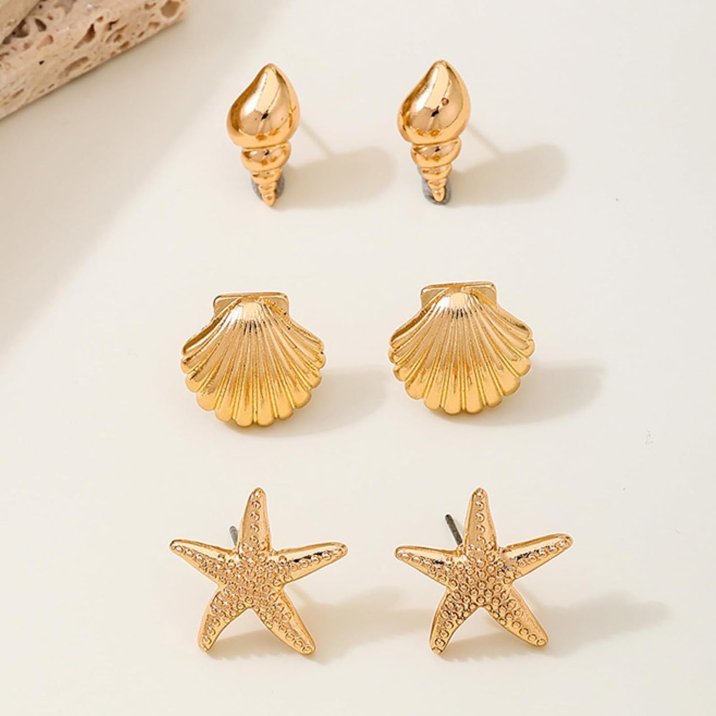 Starfish Shell Earrings for Women Ocean Beachy Jewelry for Tropical Vacation Outfits Beach Accessories Coastal Chic Aesthetics Summer Party Jewelry 2026 Beach Vacation Clothes Dresses Accessories
